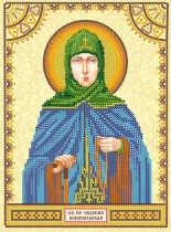 Схема для вышивки иконы бисером на холсте «Святая Евдокия»