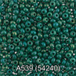 Бисер Чехия " GAMMA" круглый 1 10/ 0 2. 3 мм 5 г 1- й сорт А539 зеленый ( 54240 ) 
